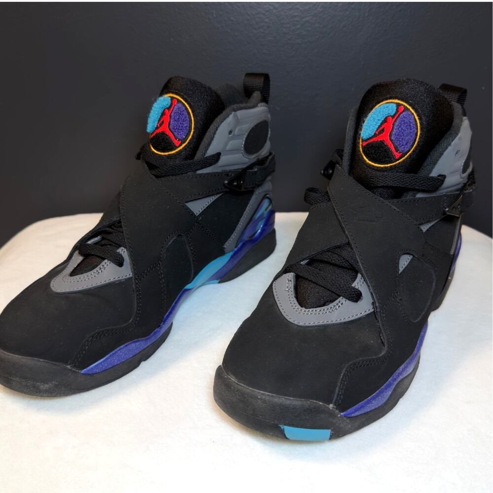 Air Jordan 8 Retro BG “Aqua” (2015) – 305368-025 | 7Y - Picture 4 of 11